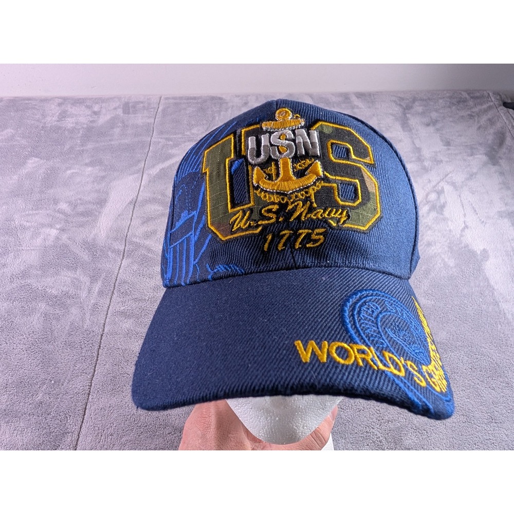 US Navy Hat Cap King Blue World's Greatest Navy USN Camo Adjustable Cotton Hat